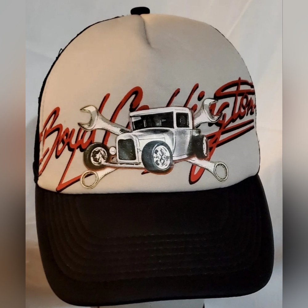 Boyd Coddington Hot Rod Snapback Trucker Baseball Cap. Bio-Domes Headgear.